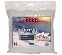 Lot de 2 Oreillers - DODO - COUNTRY - 60 x 60 cm - Blanc