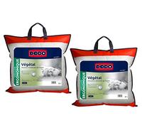 Lot de 2 oreillers DODO ergonomiques à mémoire de forme - 60x60 cm - VEGETAL