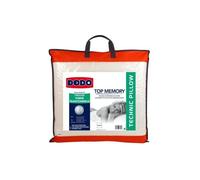 DODO Oreiller mémoire de forme 60x60 cm – maintien ferme cervicales – taie 70%P/30%C – lavable 40°C