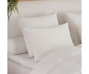 DODO - Oreiller Micro Green 40x60 cm - Soutien Medium (Dos) - Microfibre Effet Duvet - Douceur & Confort aérien - Enveloppe 100% Percale de Coton - Lavable 40°C