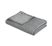 DODO - Plaid Caresse - Ardoise 120 x 180 cm - 100% Fibres recy s | 65% coton, 20% polyester, 15% acrylique - Chaud 435g/m² - Très Doux - Jeté de Canapé - Finition Franges - Lavable 30°C