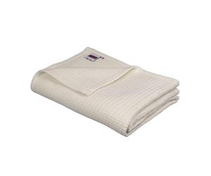 DODO - Plaid Caresse - Nature 120 x 180 cm - 100% Fibres recy s | 65% coton, 20% polyester, 15% acrylique - Chaud 435g/m² - Très Doux - Jeté de Canapé - Finition Franges - Lavable 30°C