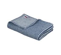 DODO - Plaid Coton Recyclé Caresse Marine 120x180 cm - Douceur Exceptionnelle - Confort Durable et Élégant - 54% Coton, 15% Acrylique, 13% Polyester - Lavable en Machine à 30°C