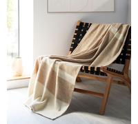 DODO - Plaid Lima Chanvre Naturel 120x180 cm - Laine & Fibres Recy s - Tissage Artisanal & Élégance Authentique - Jeté de canapé - Design Épuré & Douceur Chaleureuse - Finition Ourlet