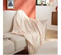DODO - Plaid Polaire Extra Doux Coloris Ecru - 130 x 170 cm