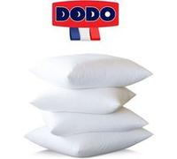 DODO - Lot de 4 oreillers moelleux - 60 x 60 cm - 100% Polyester VOLUPT'AIR - Blanc
