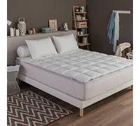 DODO - Surmatelas 7 cm - Palace 90x190 cm - Anti-acariens | Fibre FLEXCONFORT 700g/m² - Accueil Moelleux & Confort Hôtellerie - Enveloppe 100% Percale de Coton - Blanc - Lavable 40°C