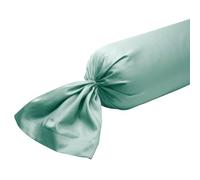 DODO - Taie de traversin - Harmonie - Vert Menthe - 100% Satin de Coton - Toucher Doux & Soyeux - Élégance Intemporelle - Finition Parement 5 cm - Lavable 60°C