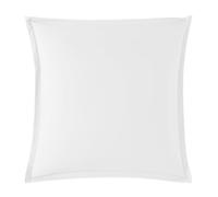 DODO - Taie d'oreiller 65x65cm - Influence - Blanc - Percale de Coton - Toucher Lisse & Doux - Élégance Intemporelle - Finition Volant Plat 2,5 cm - Extra Easy Care - Lavable 60°C
