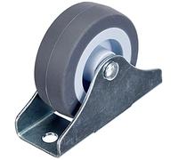 Döner + helmer 791340 Roulette de meuble non pivotante spécial parquet, 50 x 19 mm, roue en TPE Gris (Lot de 6)