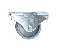 Döner + helmer Mobilier de roue de roulette fixe, 30 x 15 mm, plastique gris, 791130