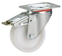 dörner + helmer 728571 Roulette avec plaque, blanc