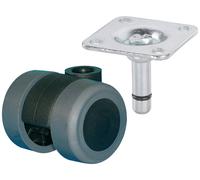 dörner + helmer 761340 761340 Roulette jumelée Diamètre de la roue: 35 mm Capacité de charge (max.): 70 kg 1 pc(s)