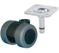 dörner + helmer 761340 761340 Roulette jumelée Diamètre de la roue: 35 mm Capacité de charge (max.): 70 kg 1 pc(s)