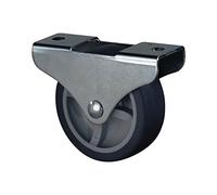 dörner + helmer 791338 Parquet-Gris TPE Roue de Roulette fixe 38 x 18 mm