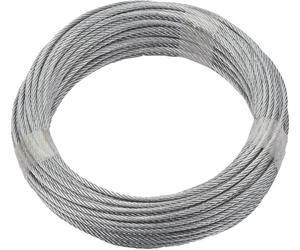 Dörner + Helmer Câble en acier 30m ø 2mm Câble de décoration max. 45kg Câble de tension 190380