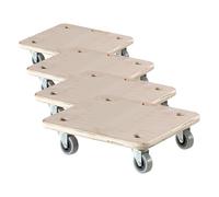 Dörner + Helmer Chariot de Transport Stable Soft-Mini, 290 mm x 290 mm x 85 mm, capacité de Charge de 200 kg, Roues en Caoutchouc, pour caisses (Lot de 4)