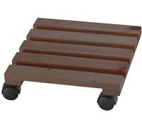 Dörner + Helmer Economy - Chariot à Plantes carré - 30 cm x 30 cm - Charge maximale : 50 kg - en Bois FSC - pour l'intérieur - Marron foncé