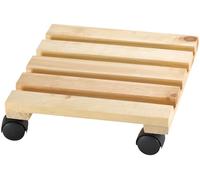 Dörner + Helmer Economy - Chariot pour Plantes - Carré - 35 cm x 35 cm - Charge maximale 50 kg - Antidérapant - pour l'extérieur - Marron Clair