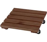 Dörner + Helmer Mammut - Chariot pour Plantes - Carré - 38 cm x 38 cm - Charge maximale : 100 kg - Antidérapant - pour l'extérieur - Marron foncé