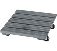 Dörner + Helmer Mammut - Chariot pour Plantes - Carré - 38 cm x 38 cm - Charge maximale : 100 kg - Antidérapant - pour l'extérieur - Gris