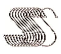 DOETYD Lot de 10 crochets de suspension en forme de S en acier inoxydable pour ustensiles de cuisine, poêles, fournitures de bureau, pour cuisine, salle de bain, chambre, salon et bureau (10 cm