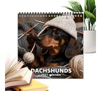 Dog Calendar - Paper Artistic Planning With Writing Area | 2027 Animal Cale