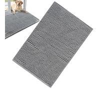 Dog Door Mat for Muddy Paws Absorbent - Washable Chenille Rug Quick Dry
