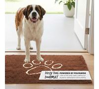 Dog Gone Smart Dirty Dog Paillasson en Microfibre Super Absorbant - Lavable en Machine avec Dos antidérapant - Taille XL - Amande