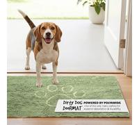 Dog Gone Smart Dirty Paillasson en Microfibre à séchage Rapide Motif Empreintes de Pattes Taille S, M, L et Tapis de Couloir Lourd antidérapant Lavable en Machine, Pluie, Neige, Boue, Chaussures