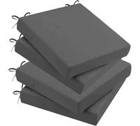 DOGACA Coussins D'extérieur, Dimensions Personnalisables, antidérapants et Amovibles. Convient for l'intérieur et l'extérieur, en Polyester résistant à l'eau(Dark Gray,4pcs:48x48x5cm)