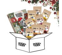 Dogs'n Tiger Guido Maria Kretschmer Calendrier de l'Avent pour chien | Boîte à goûter | Snacks protéinés | Ingrédients 100 % naturels, sans céréales et sans sucre ajouté | Collations naturelles de