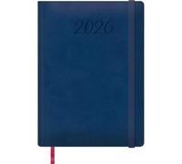 Dohe - Agenda 2026 - Semaine Vue Verticale, Format Grand (17x24 cm), Couverture Rigide, 12 Mois Janvier à Décembre, Planificateur Annuel en Espagnol avec Marque-Page - Manaos Bleu