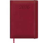 Dohe - Agenda 2026 - Semaine Vue Verticale, Format Grand (17x24 cm), Couverture Rigide, 12 Mois Janvier à Décembre, Planificateur Annuel en Espagnol avec Marque-Page - Manaos Bordeaux