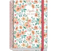 Dohe - Agenda Scolaire 2026 2027 - Septembre à Juin, Jour par Page, A5 (15x21 cm), Couverture Rigide, Fermeture à Spirale et Élastique, 2 Pages d’Autocollants, Espagnol et Anglais - Candy