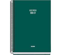 Dohe - Agenda Scolaire 2026 2027 - Septembre à Juin, Jour par Page, A5 (15x21 cm), Couverture Rigide, Reliure Spirale, Espagnol et Anglais - Colour Vibes Vert