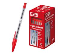 dohe - boîte de stylos avec capuche - 1,0 mm - 50 unités - Rouge