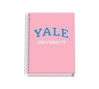 DOHE - Cahier A5 quadrillé - Reliure spirale, 100 feuilles de 90 g/m², quadrillage 5 mm, couverture rigide, Yale University Pink Lady, matériel scolaire - Rose