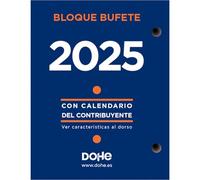Dohe - Cheville de bureau 2025 - Calendrier en espagnol, format jour par page, 12 mois de janvier à décembre, dimensions 8,5 x 11 cm, fournitures de bureau