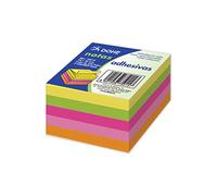 LOT de 6 Cubes de notes repositionnables - 75 mm - Cube de 250 feuilles - Papier 75gr - Idéal pour le bureau et l'école