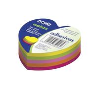Dohe – Cubes de notes autoadhésives en forme de cœur 70×70 mm 250 feuilles