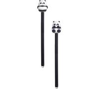 DOHE - Pack 2 Stylos Effaçables Panda - Stylos Mignons, Encre À L’Huile Bleue, Pointe Bille 1 Mm, Gomme D’Encre, Pour Enfants, Garçons, Filles, École, Classe