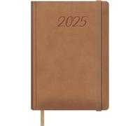 Dohe Samba Agenda 2025 journalier format A5 (15 x 21 cm), 12 mois de janvier à décembre, couverture rigide en similicuir, planificateur en espagnol, fournitures de bureau