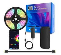 DoHome Rétroéclairage TV LED avec boîtier de synchronisation HDMI pour téléviseurs de 75 à 85 pouces 5 m RGBIC WiFi Bande lumineuse LED