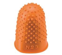 Doigtiers caoutchouc 20 mm n° 3 orange - Sachet de 12