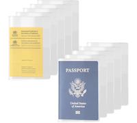 DoIove Étui de Protection Transparent pour Passeport, étui de Protection étanche, Pochette Transparente en Vinyle pour Carte d'embarquement et Carte d'identité, Lot de 10