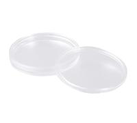 DOITOOL 10 Pièces Boîte de Rangement pour Pièces de Monnaie Boîte à Monnaie Ronde en Ps Transparente Légère Usage Publicitaire et Professionnel