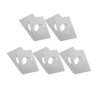 DOITOOL 10 Pièces Fixation en Acier Inoxydable Argenté Empêchant le Déplacement du Corps de Serrure pour Serrure de Porte en Bois pour Portes D'entrée et Intérieures
