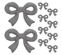 DOITOOL 10 Pièces Ornement en Fonte Noire de Nœud Papillon Vintage Rustique, Décoration Murale Polyvalente Résistante Déformation pour Bureau ou Table Basse