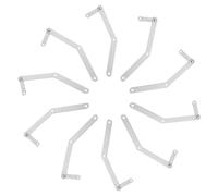 DOITOOL 10 Pièces Support de Couvercle Pliant en Fer, Réglage D’angle | Panneaux Rabattables de Bureau, Installation Facile, Design Compact, Charge Stable, Finition Argenté